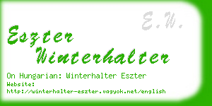 eszter winterhalter business card